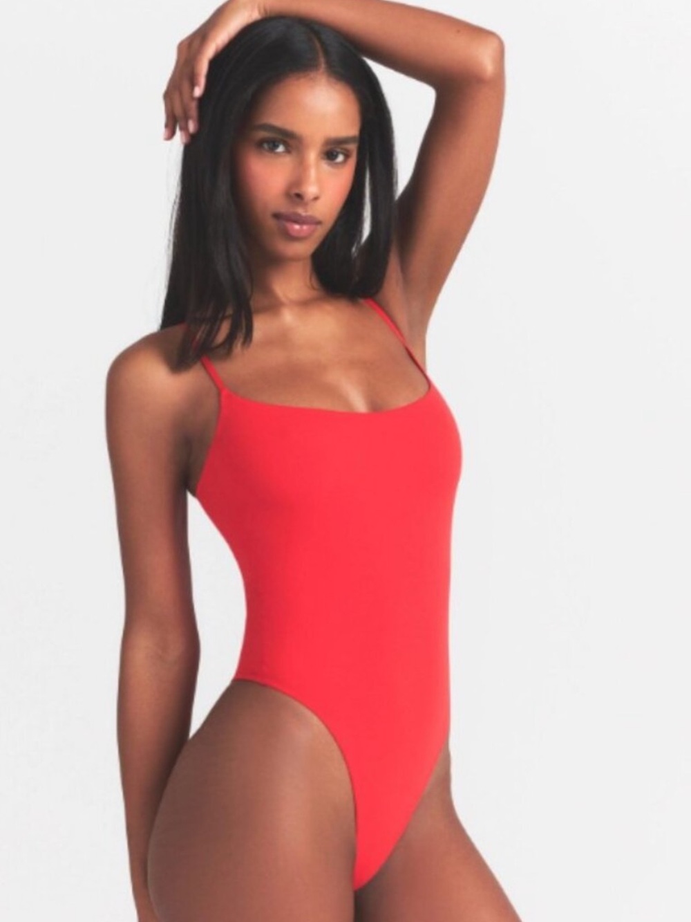 SKIMS NWT Fits Everybody Cami Thong Bodysuit - Cherry